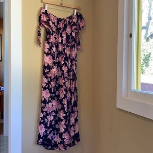 Flynn Skye Bardot Off Shoulder Floral Maxi Dress